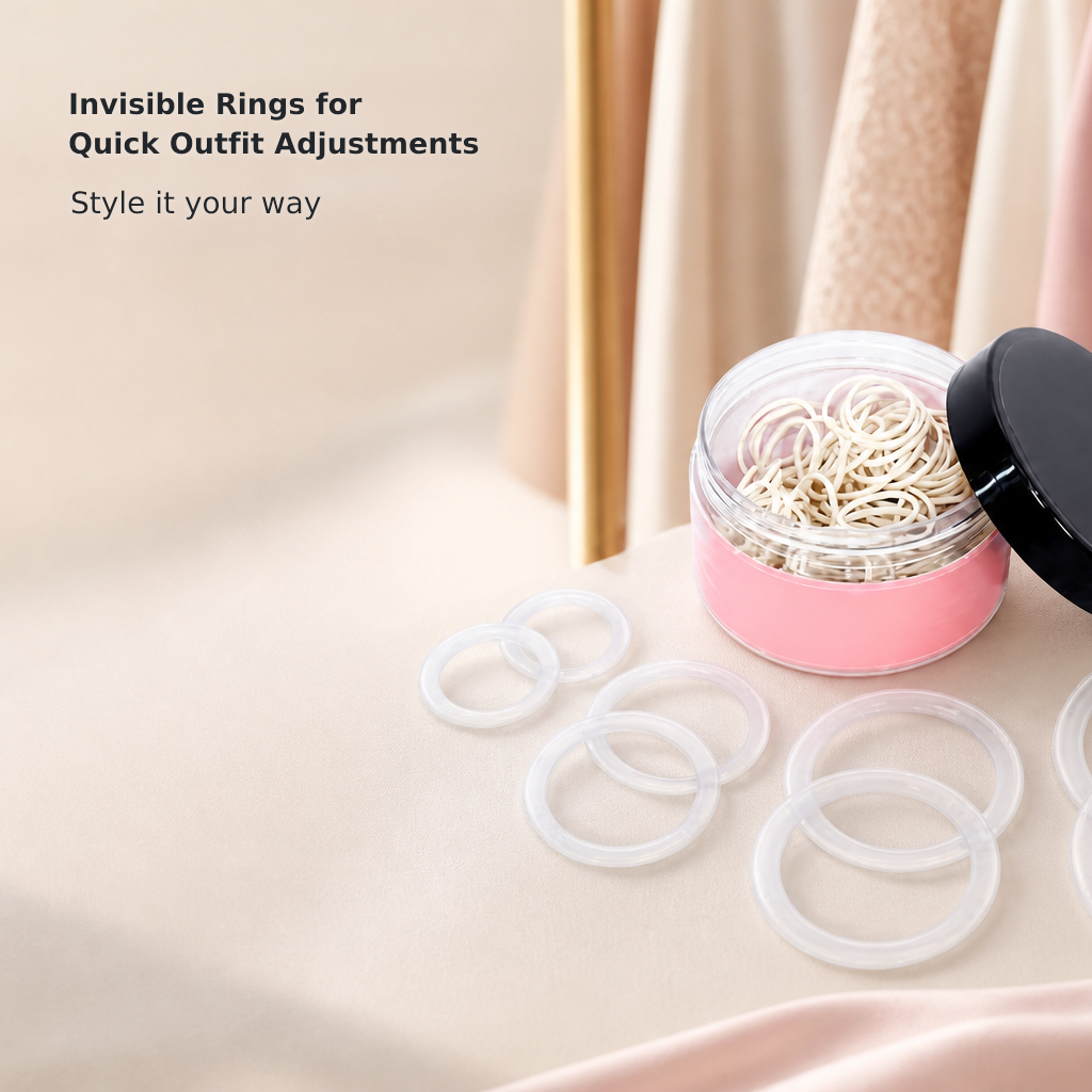 8-Piece Clothing Cinch Rings and Shirt Clips Set